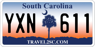 SC license plate YXN611