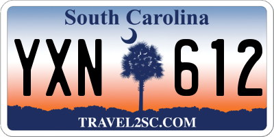 SC license plate YXN612