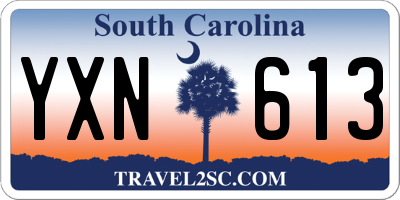 SC license plate YXN613