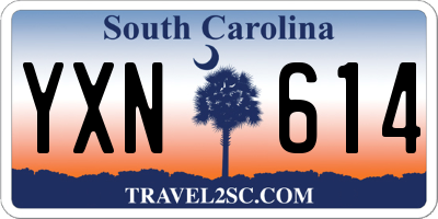 SC license plate YXN614