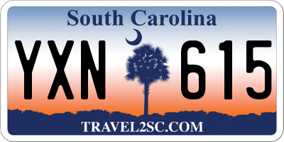 SC license plate YXN615