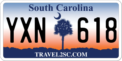 SC license plate YXN618