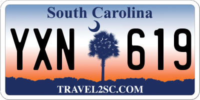 SC license plate YXN619