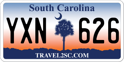 SC license plate YXN626