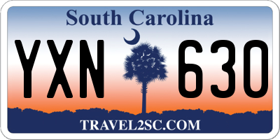 SC license plate YXN630