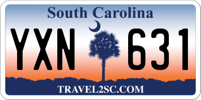 SC license plate YXN631