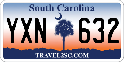 SC license plate YXN632