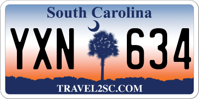 SC license plate YXN634