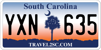 SC license plate YXN635