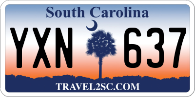 SC license plate YXN637