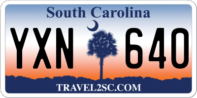 SC license plate YXN640