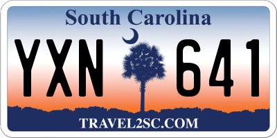 SC license plate YXN641