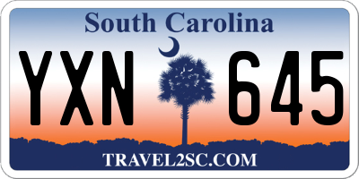 SC license plate YXN645
