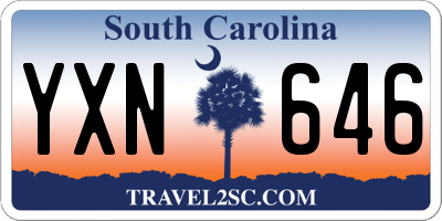 SC license plate YXN646
