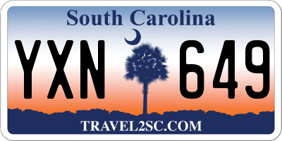 SC license plate YXN649