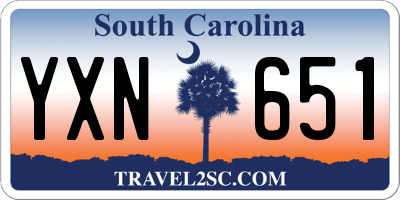 SC license plate YXN651