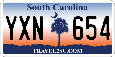 SC license plate YXN654