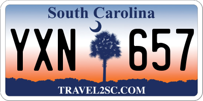 SC license plate YXN657
