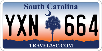 SC license plate YXN664