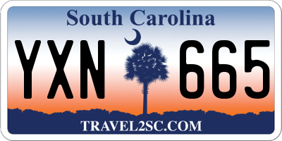 SC license plate YXN665