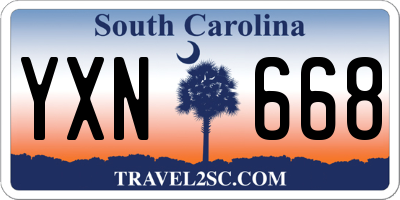 SC license plate YXN668