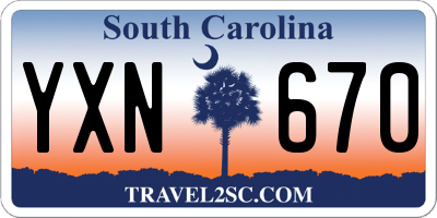 SC license plate YXN670