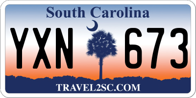 SC license plate YXN673