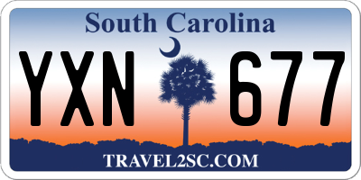SC license plate YXN677