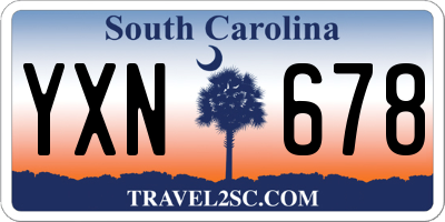 SC license plate YXN678