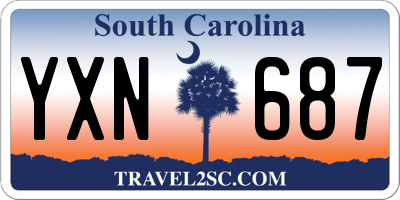 SC license plate YXN687