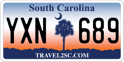 SC license plate YXN689