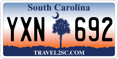 SC license plate YXN692