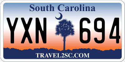 SC license plate YXN694