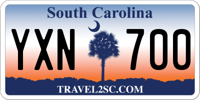 SC license plate YXN700