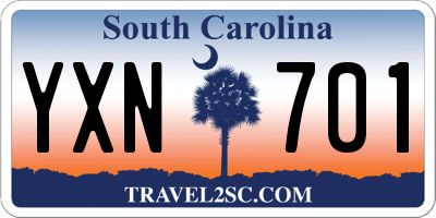 SC license plate YXN701