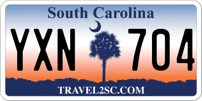 SC license plate YXN704