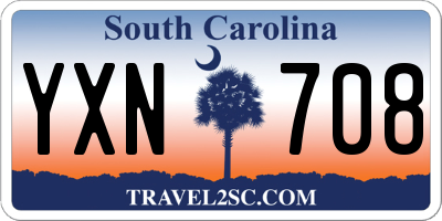 SC license plate YXN708