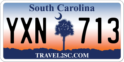 SC license plate YXN713