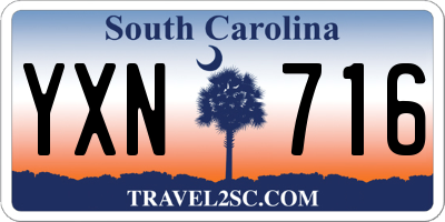 SC license plate YXN716