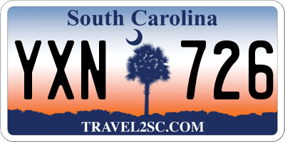 SC license plate YXN726