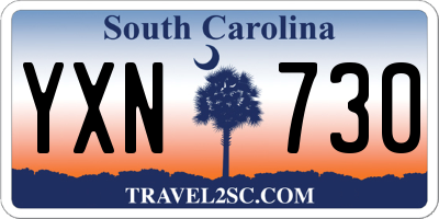 SC license plate YXN730