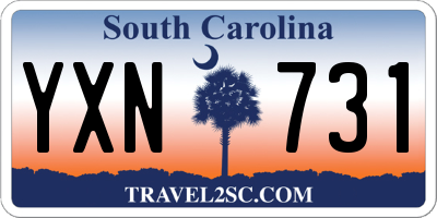 SC license plate YXN731