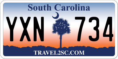 SC license plate YXN734