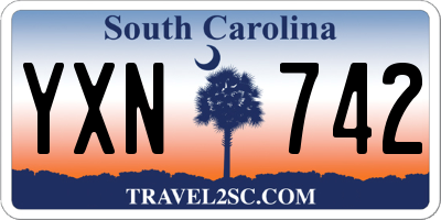 SC license plate YXN742