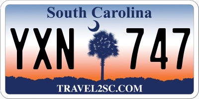 SC license plate YXN747