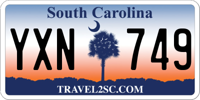 SC license plate YXN749