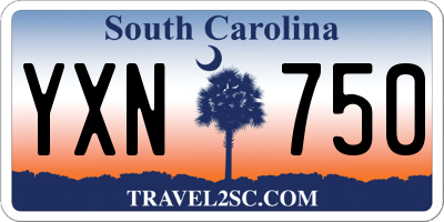 SC license plate YXN750