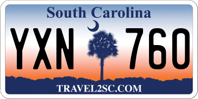 SC license plate YXN760