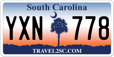 SC license plate YXN778