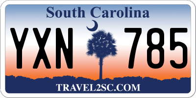 SC license plate YXN785